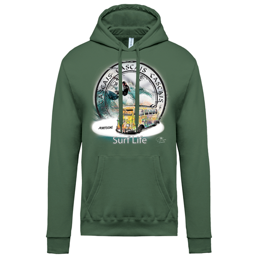 Sweatshirt Kariban com Capuz Surf Life Cascais