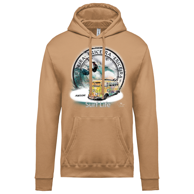 Sweatshirt Kariban com Capuz Surf Life Ericeira