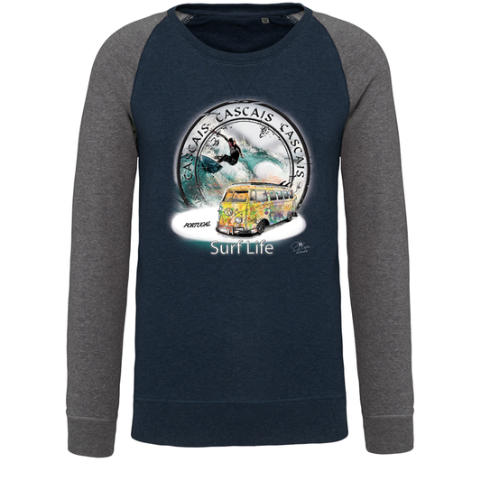 Sweatshirt Bicolor sem capuz Surf Life Cascais