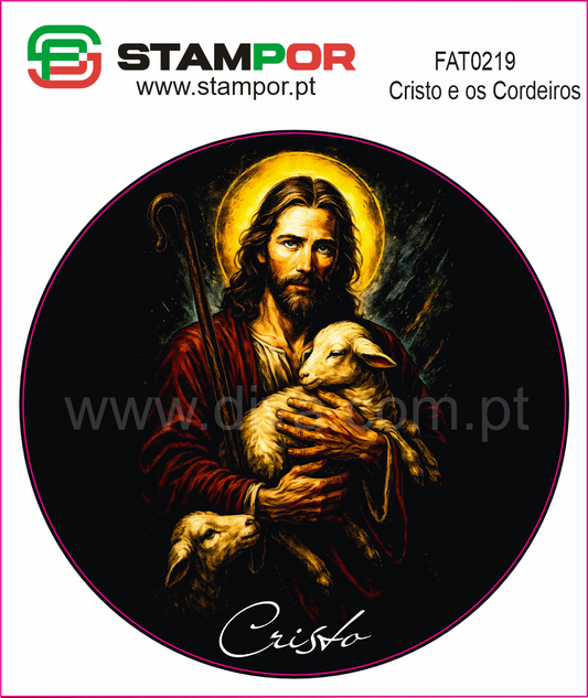 Sticker Cristo e os Cordeiros