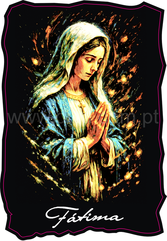 Magnético de Madeira Santa a Rezar