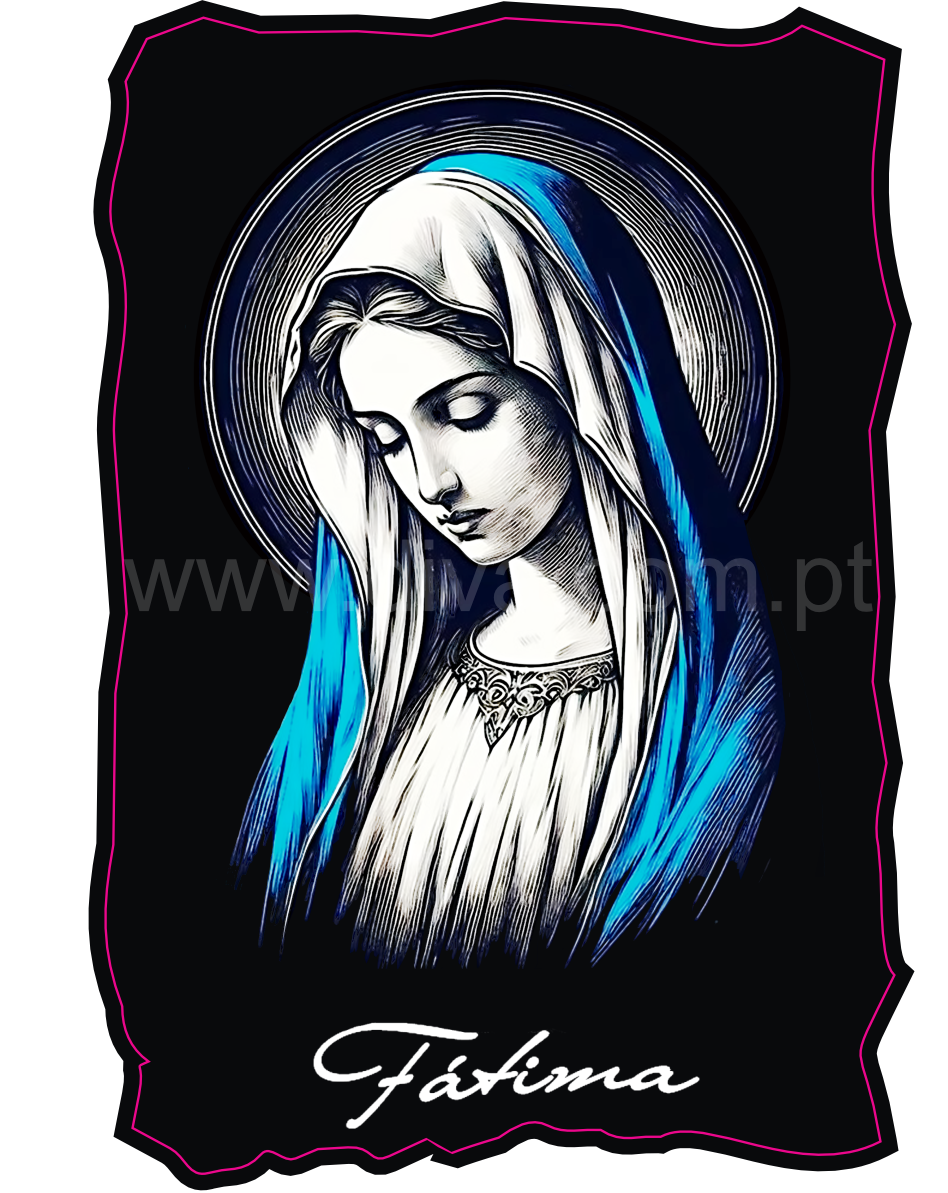 Magnético de Madeira Santa Azul
