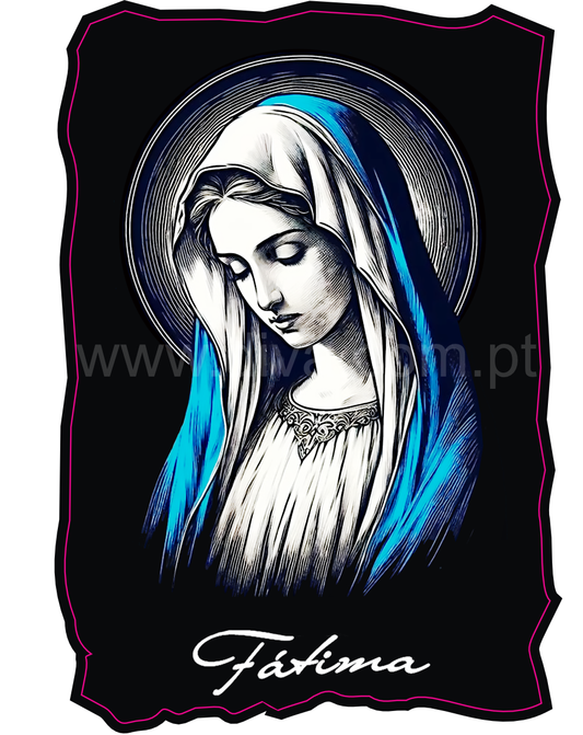 Magnético de Madeira Santa Azul