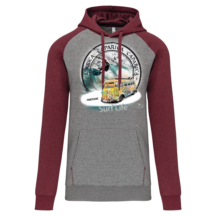 Sweatshirt com capuz Surf Life Caparica