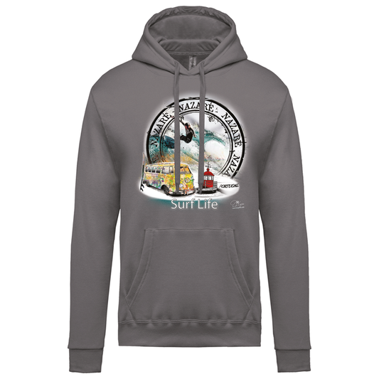Sweatshirt Kariban com Capuz Surf Life Nazaré