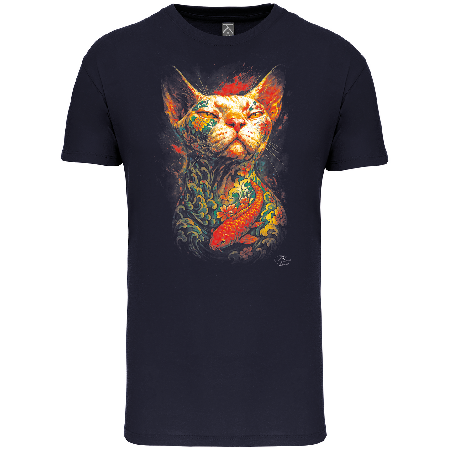 T-Shirt Algodão Biológico Tattooed Cat