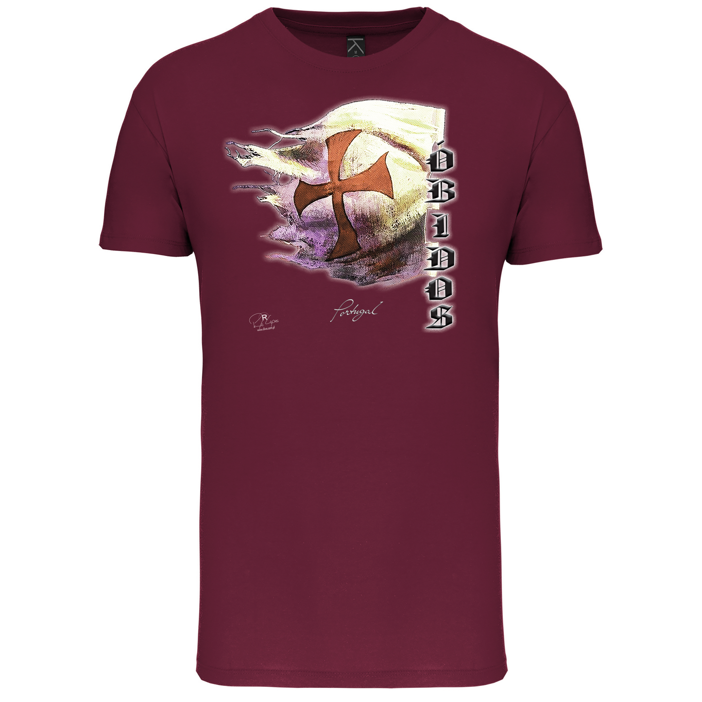 T-Shirt Algodão Biológico Bandeira Templários