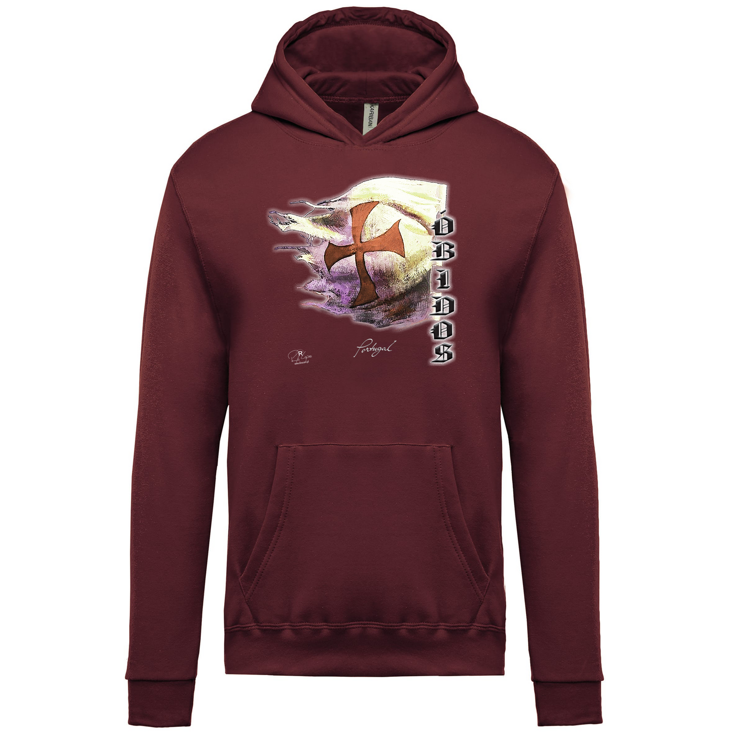 Sweatshirt capuz Kariban Kids Bandeira Templários