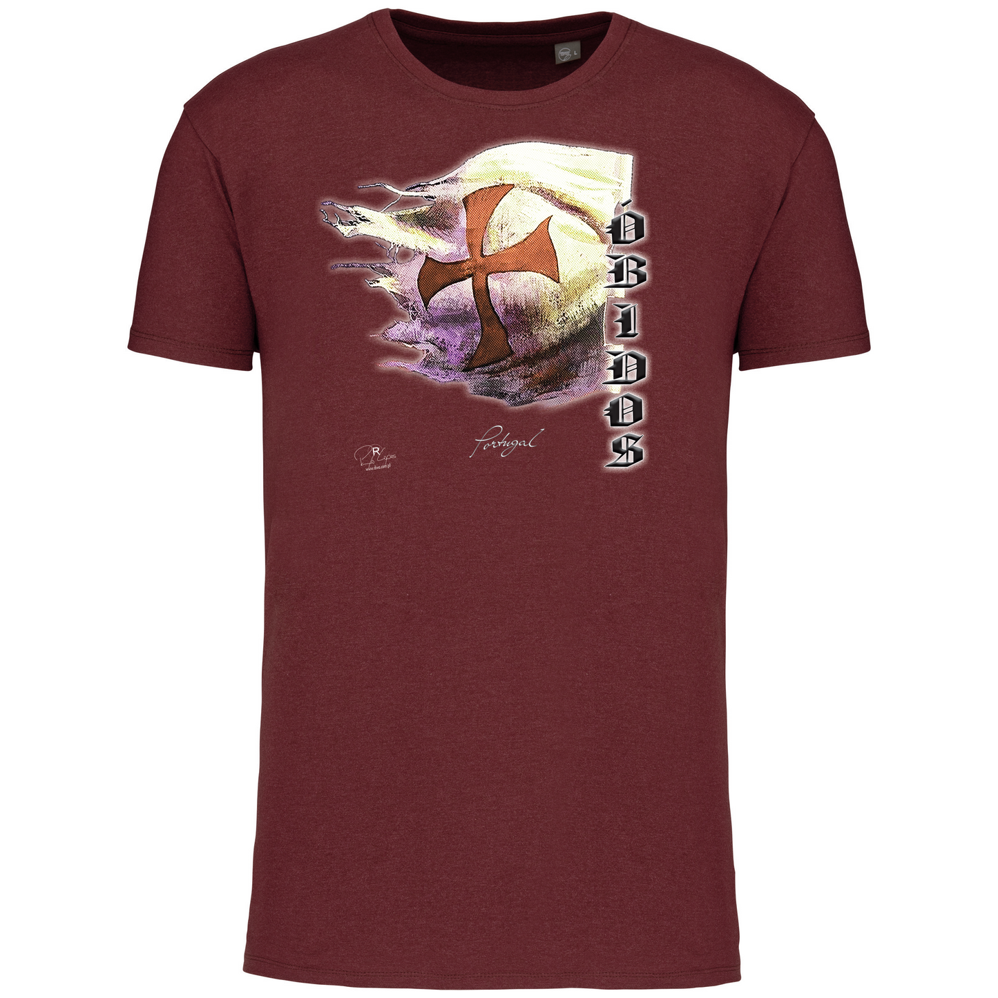 T-Shirt Algodão Biológico Bandeira Templários