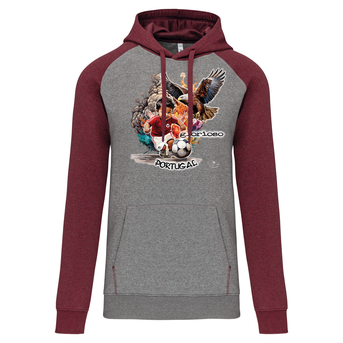 Sweatshirt Bicolor com capuz Glorioso