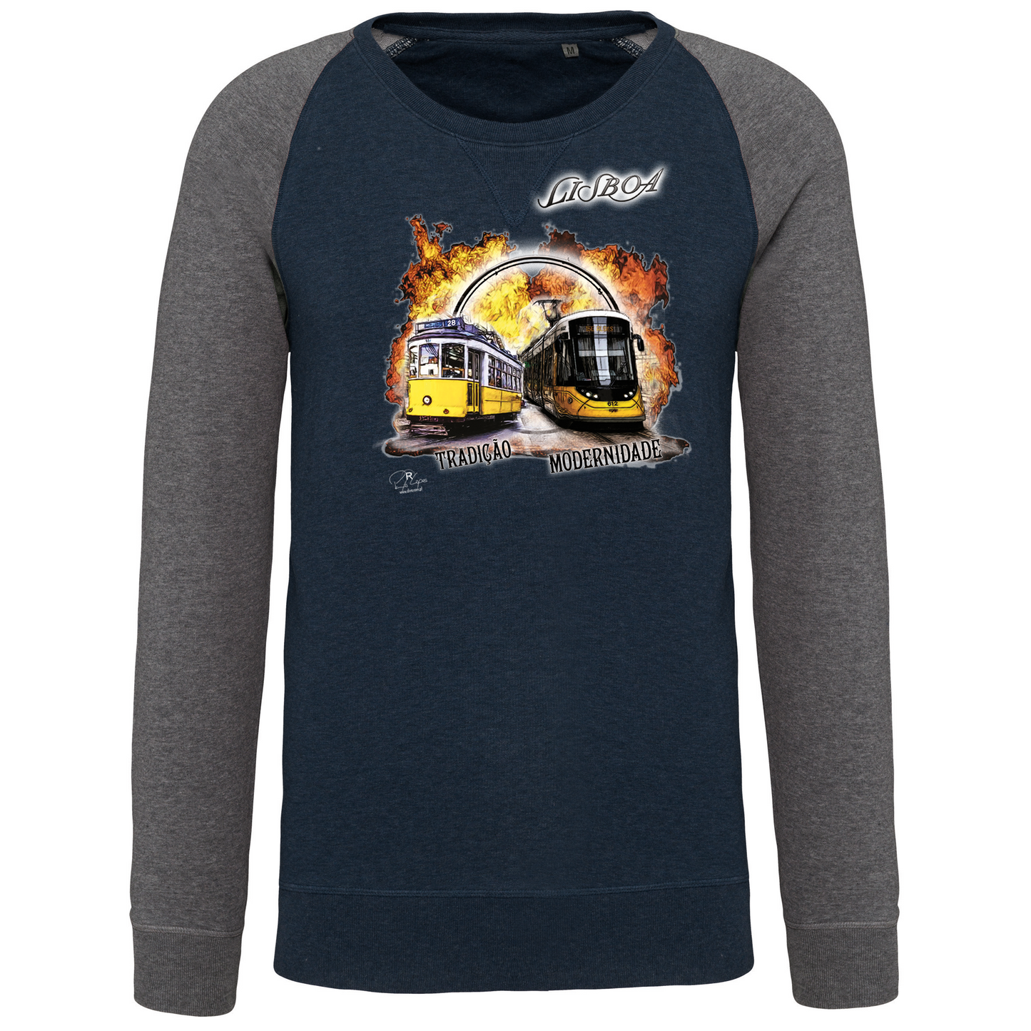 Sweatshirt Bicolor sem capuz Tradição e Modernidade