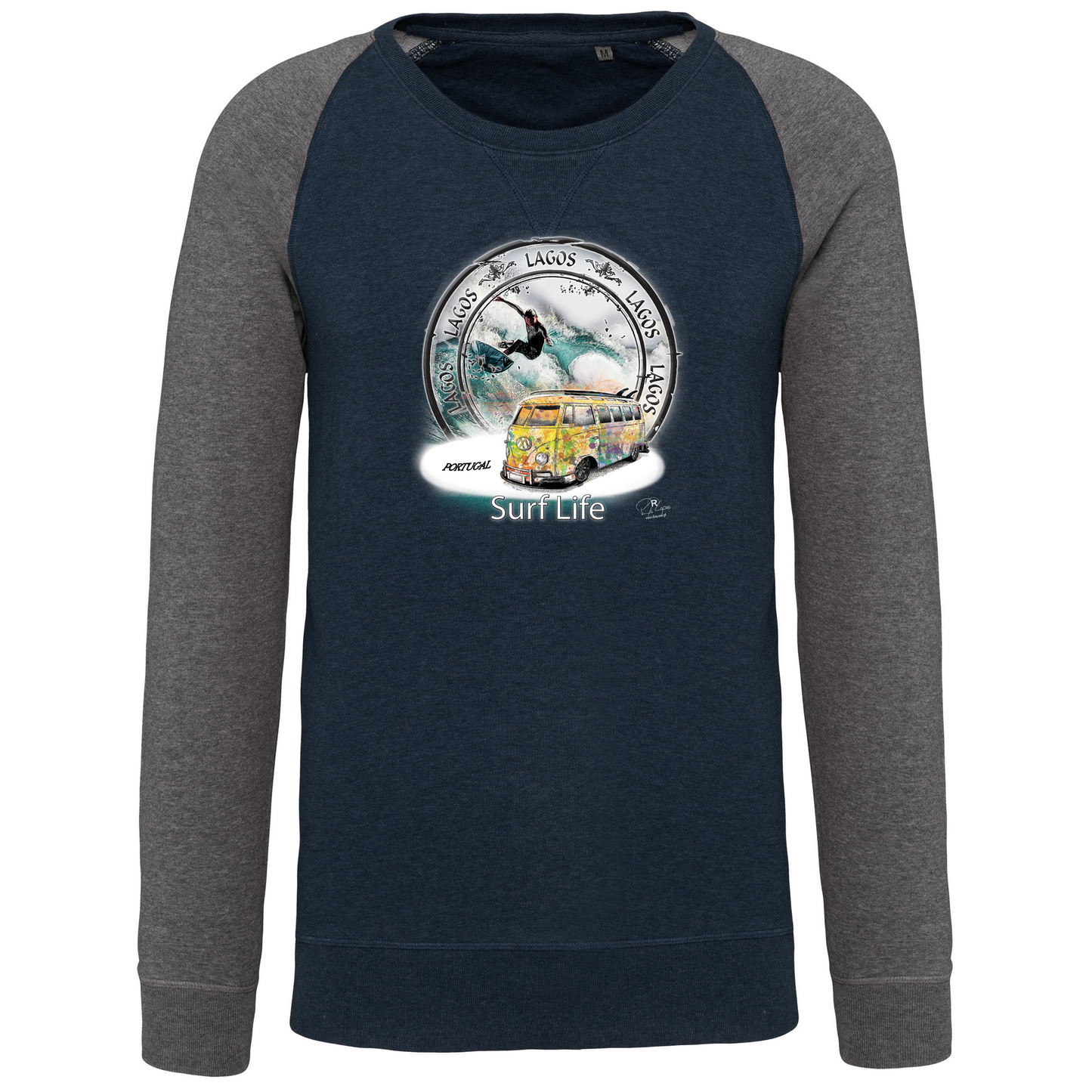 Sweatshirt Bicolor sem capuz Surf Life Lagos
