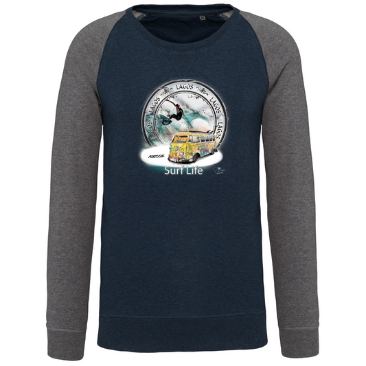 Sweatshirt Bicolor sem capuz Surf Life Lagos