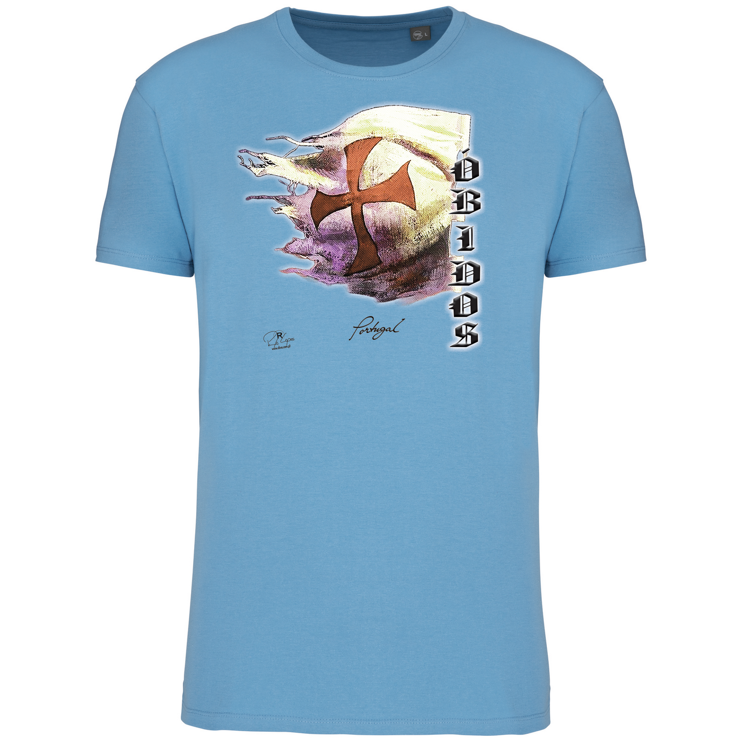 T-Shirt Algodão Biológico Bandeira Templários