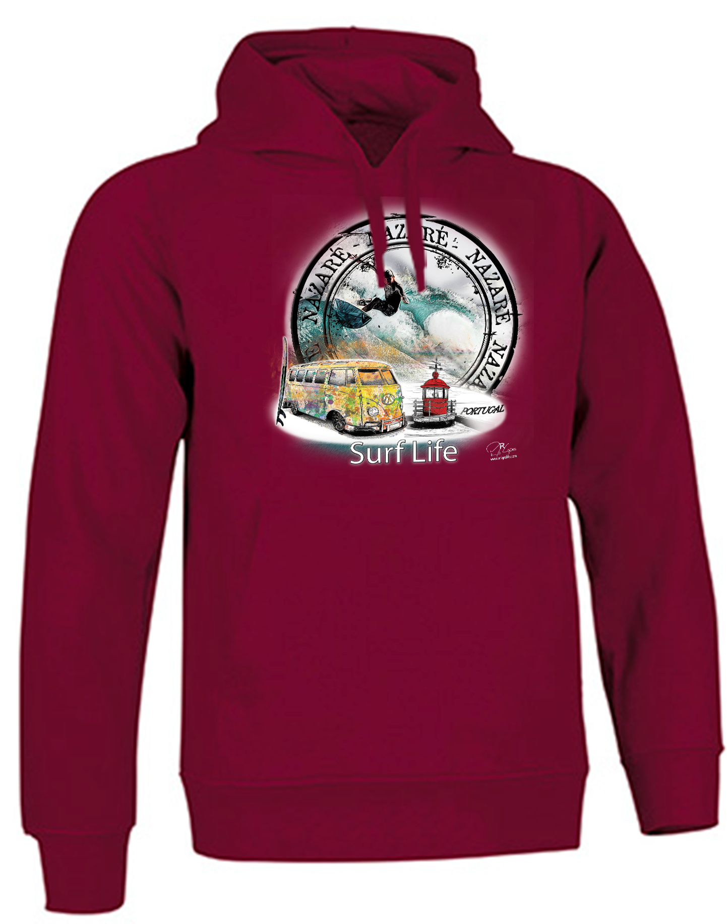 Sweatshirt Valento com Capuz, Surf Life Nazaré