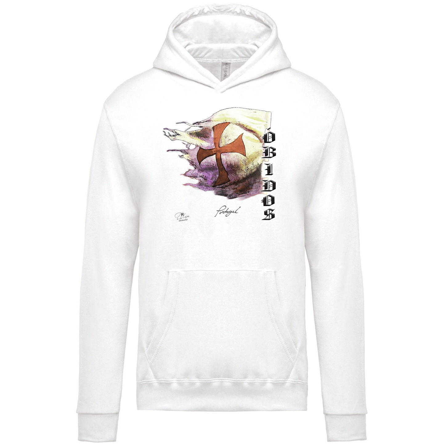 Sweatshirt capuz Kariban Kids Bandeira Templários