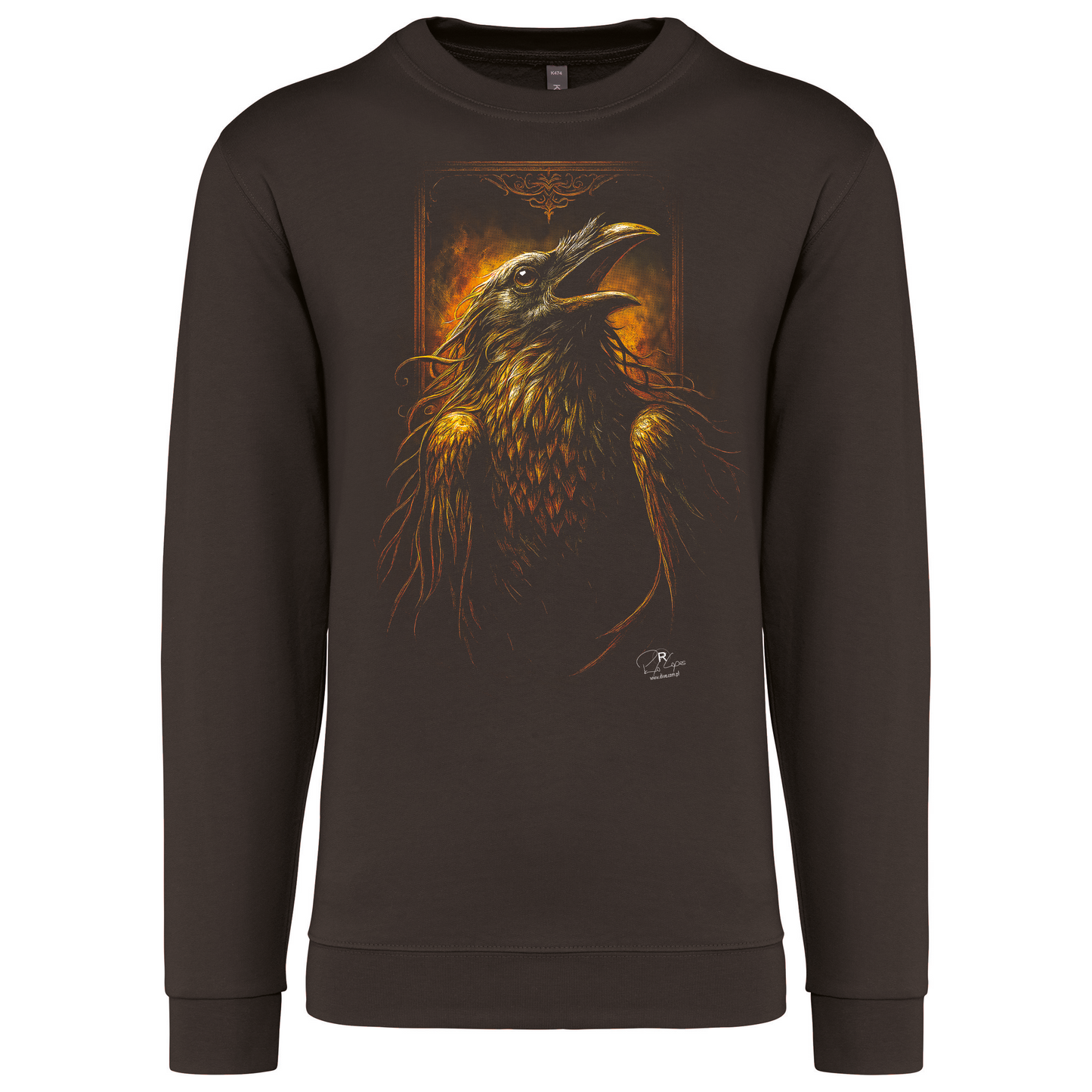 Sweatshirt Kariban sem Capuz Crow