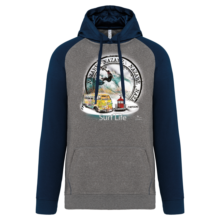 Sweatshirt com capuz Surf Life Nazaré
