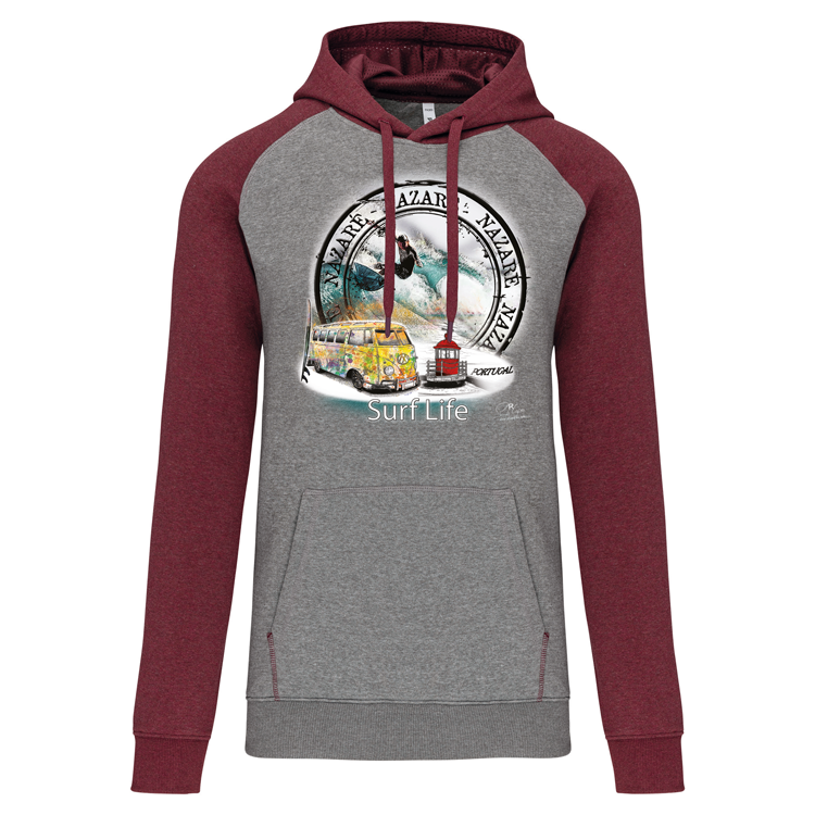 Sweatshirt com capuz Surf Life Nazaré