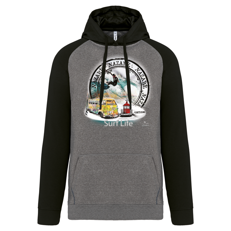 Sweatshirt com capuz Surf Life Nazaré