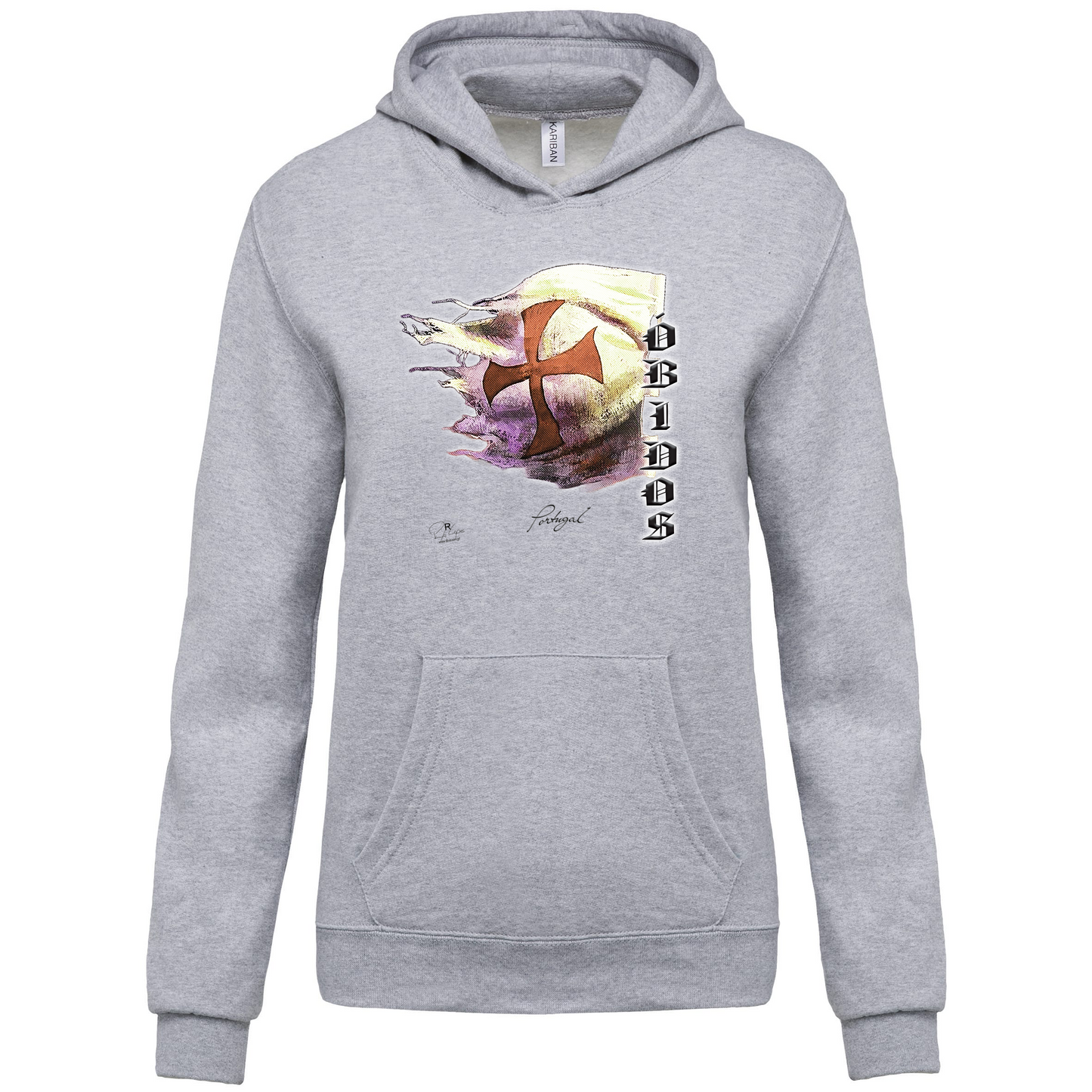 Sweatshirt capuz Kariban Kids Bandeira Templários
