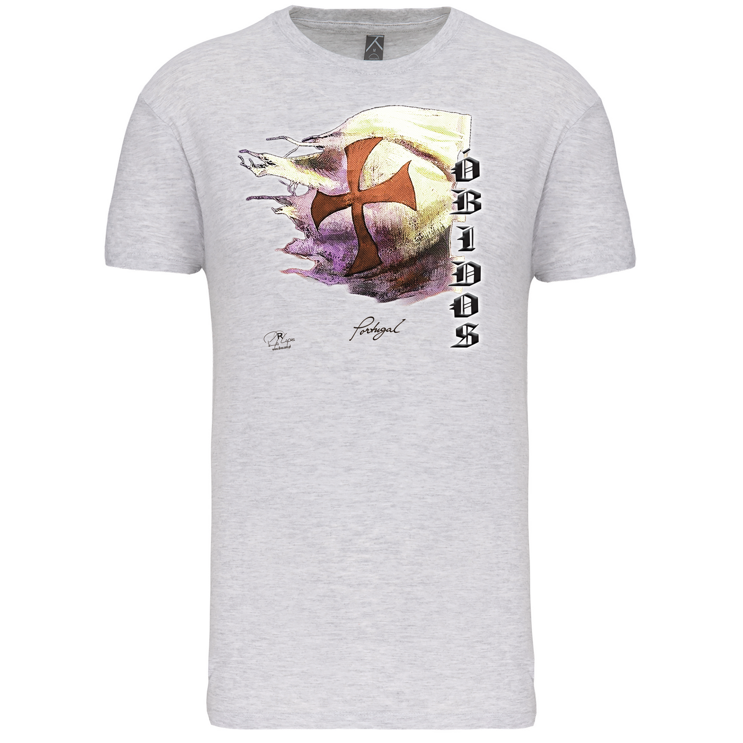 T-Shirt Algodão Biológico Bandeira Templários