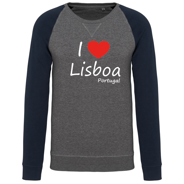 Sweatshirt Bicolor sem capuz I Love lx