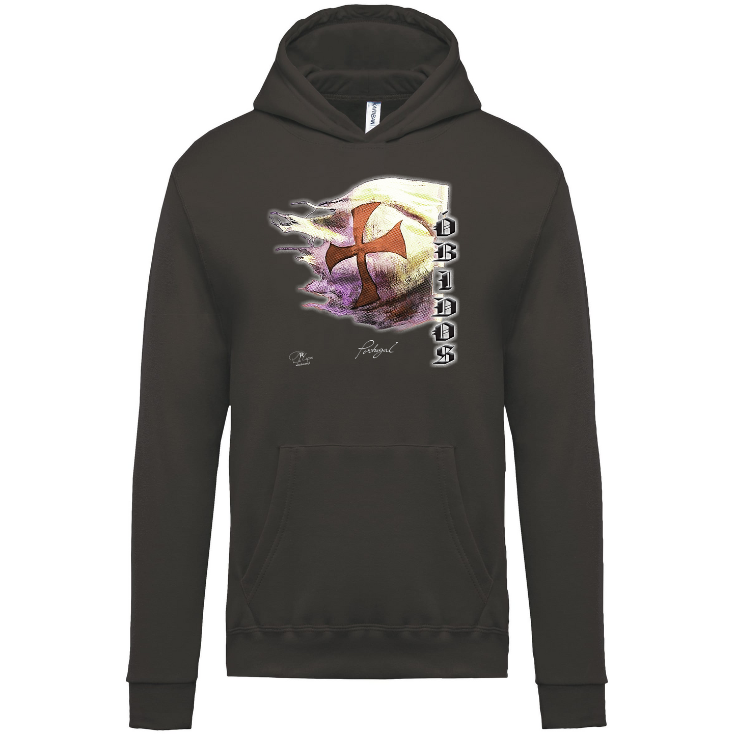 Sweatshirt capuz Kariban Kids Bandeira Templários