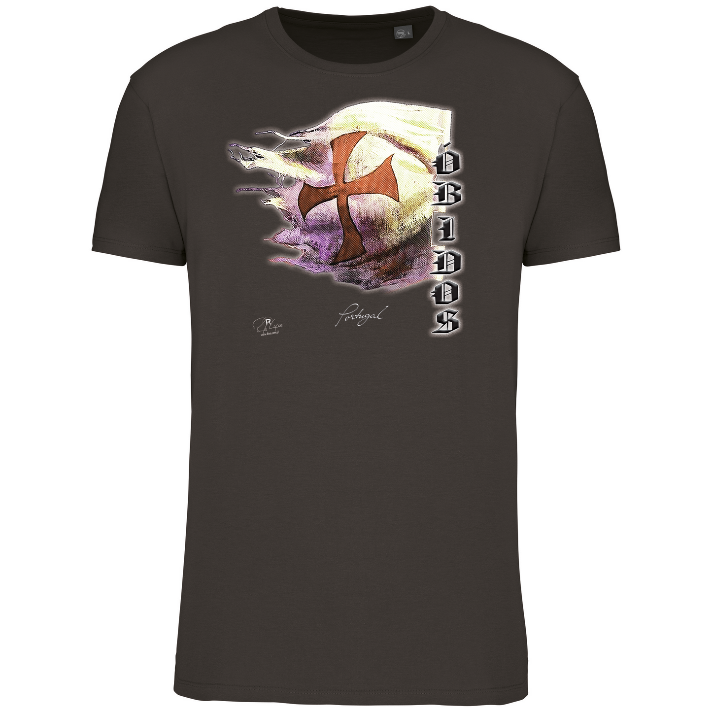 T-Shirt Algodão Biológico Bandeira Templários
