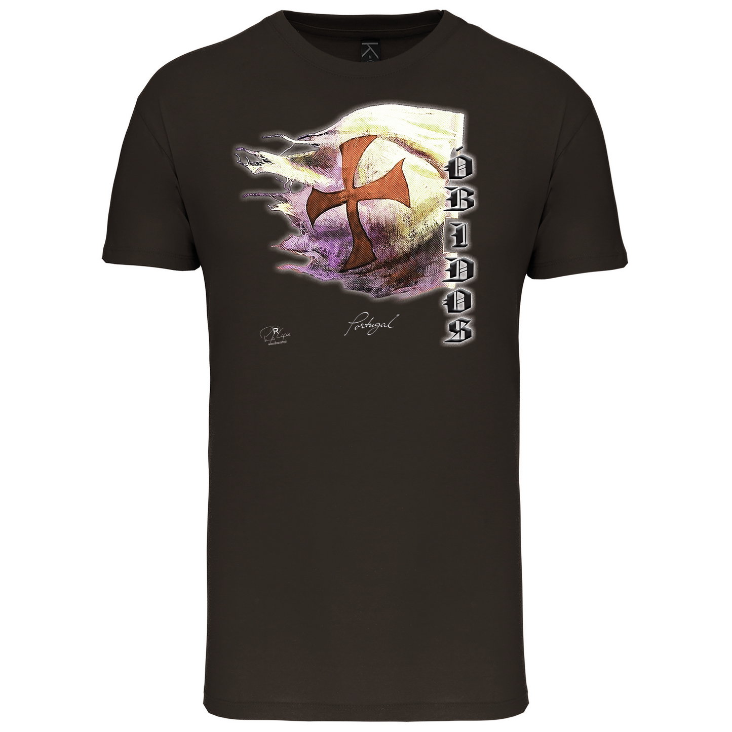 T-Shirt Algodão Biológico Bandeira Templários