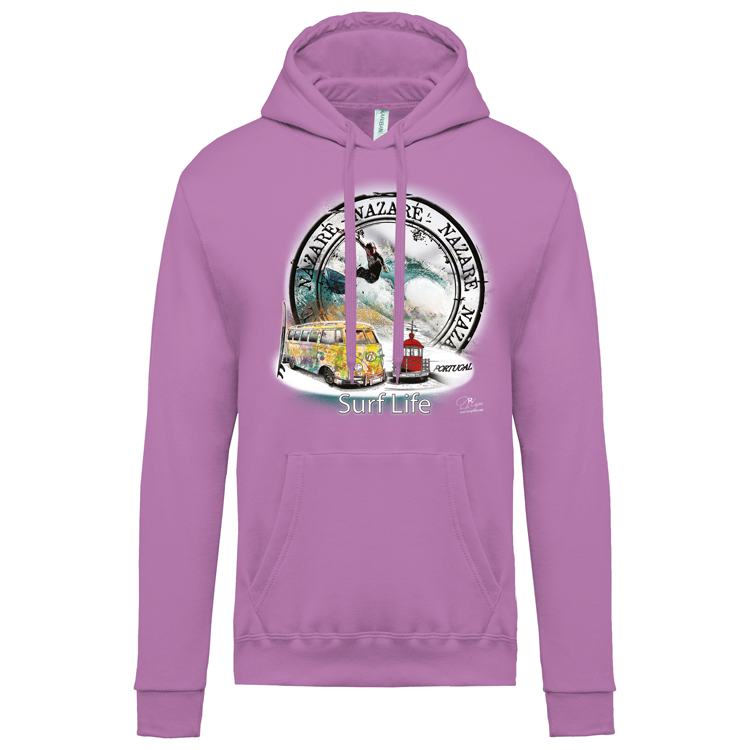 Sweatshirt Kariban com Capuz Surf Life Nazaré