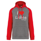 Sweatshirt Bicolor com capuz I Love lx