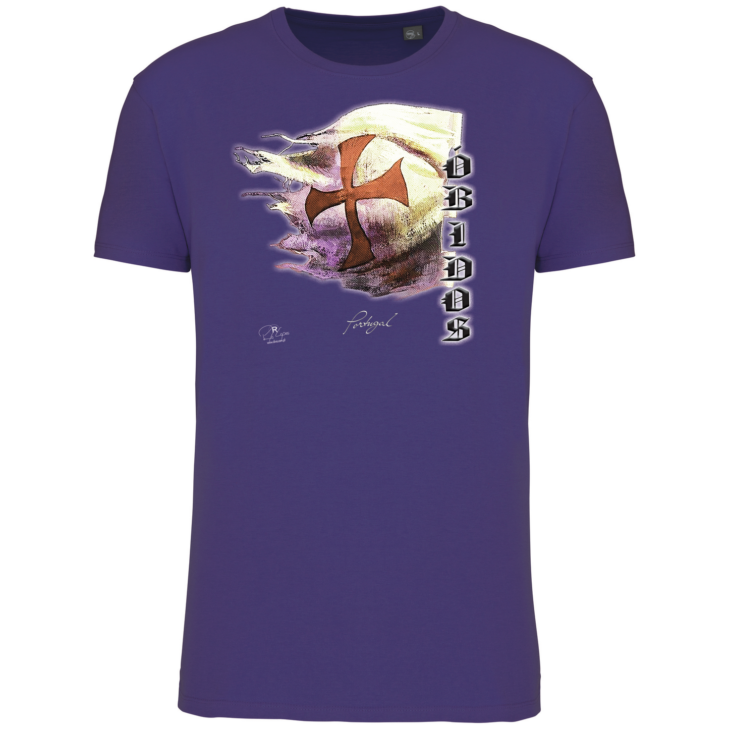 T-Shirt Algodão Biológico Bandeira Templários