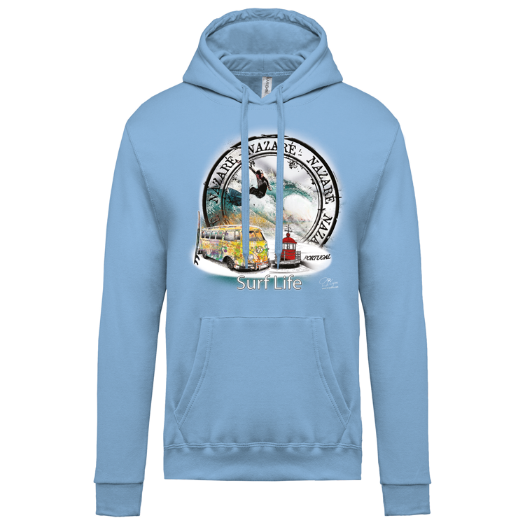 Sweatshirt Kariban com Capuz Surf Life Nazaré