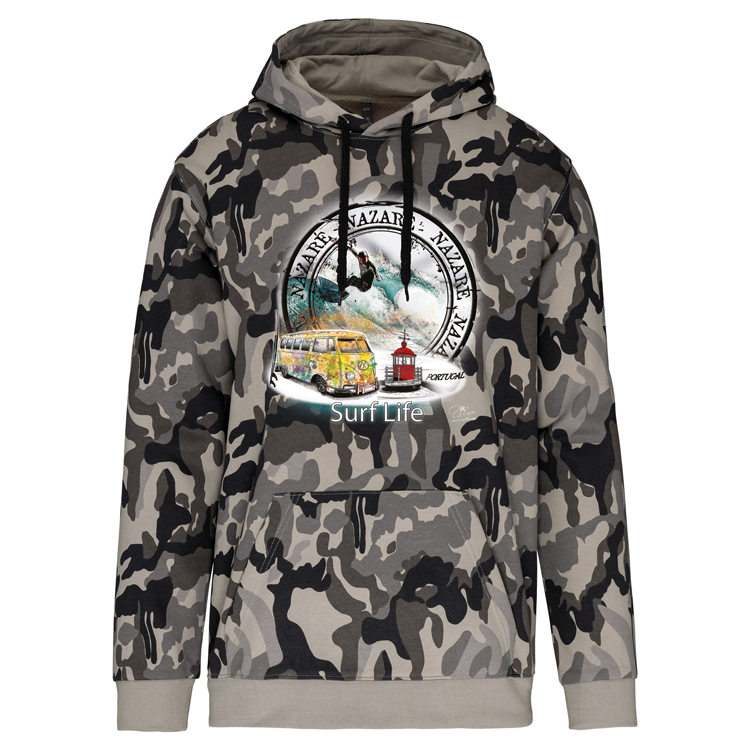 Sweatshirt Kariban com Capuz Surf Life Nazaré