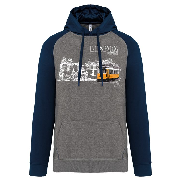 Sweatshirt Bicolor com capuz Monumentos lx