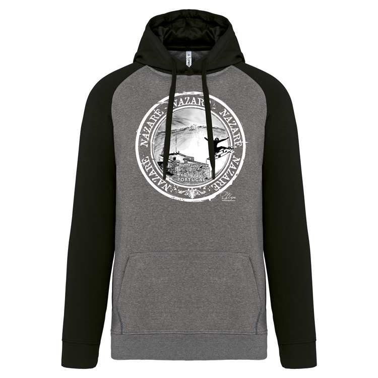 Sweatshirt Bicolor com capuz Selo Nazaré