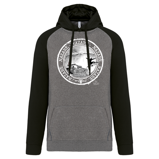 Sweatshirt Bicolor com capuz Selo Nazaré