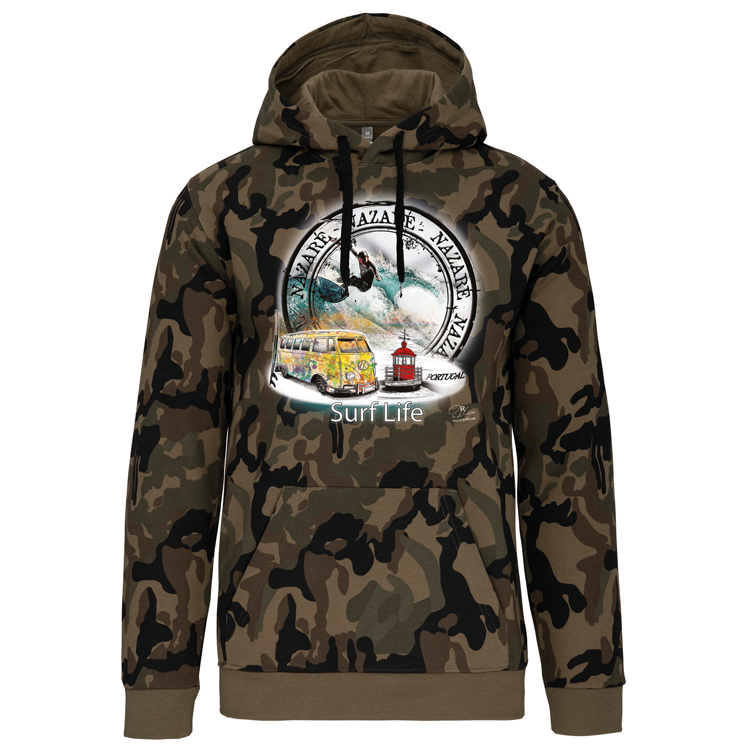 Sweatshirt Kariban com Capuz Surf Life Nazaré
