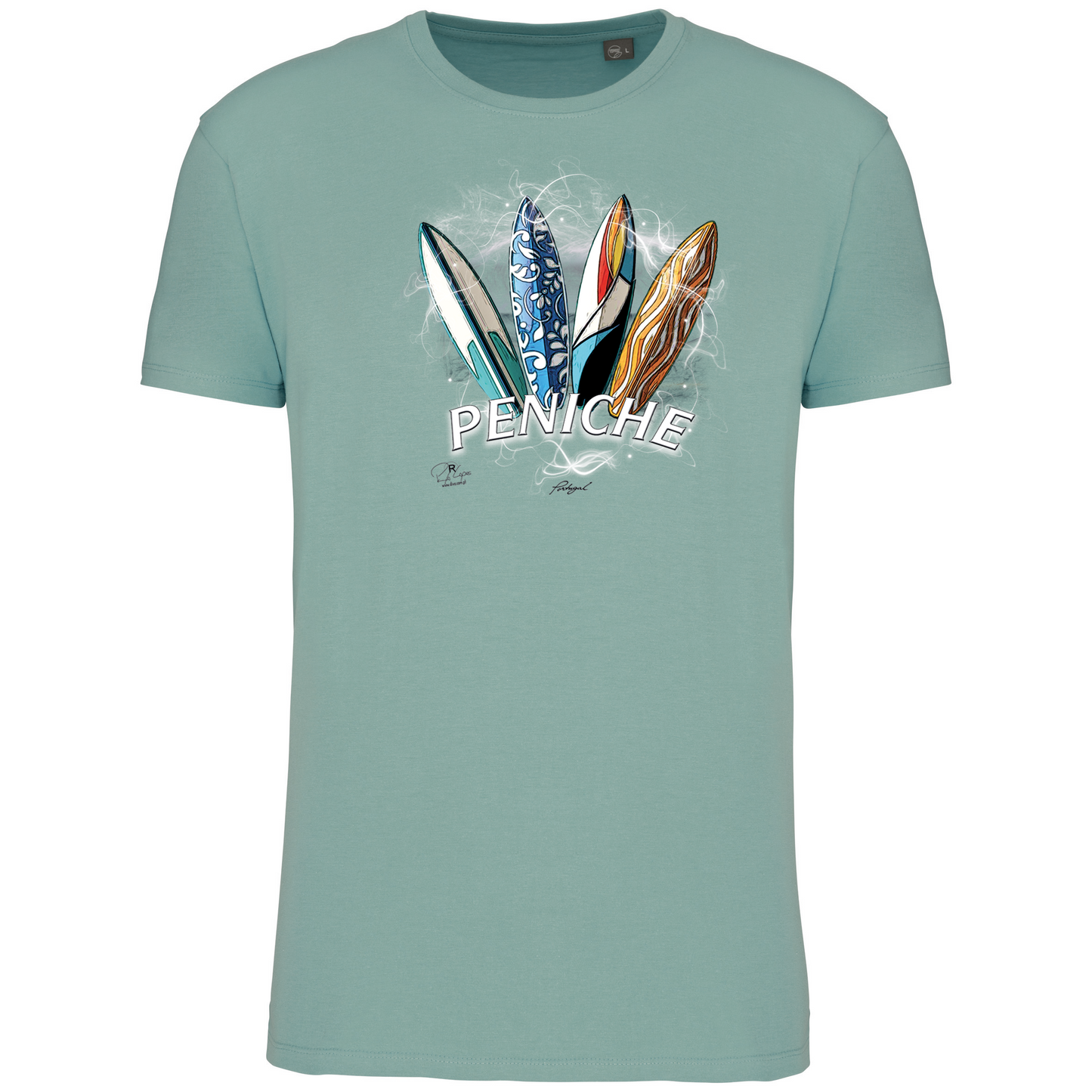 T-Shirt Algodão Biológico Surfboards Peniche