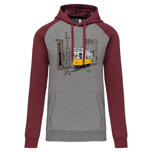 Sweatshirt Bicolor com capuz Eléctrico 4