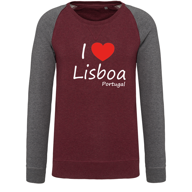 Sweatshirt Bicolor sem capuz I Love lx