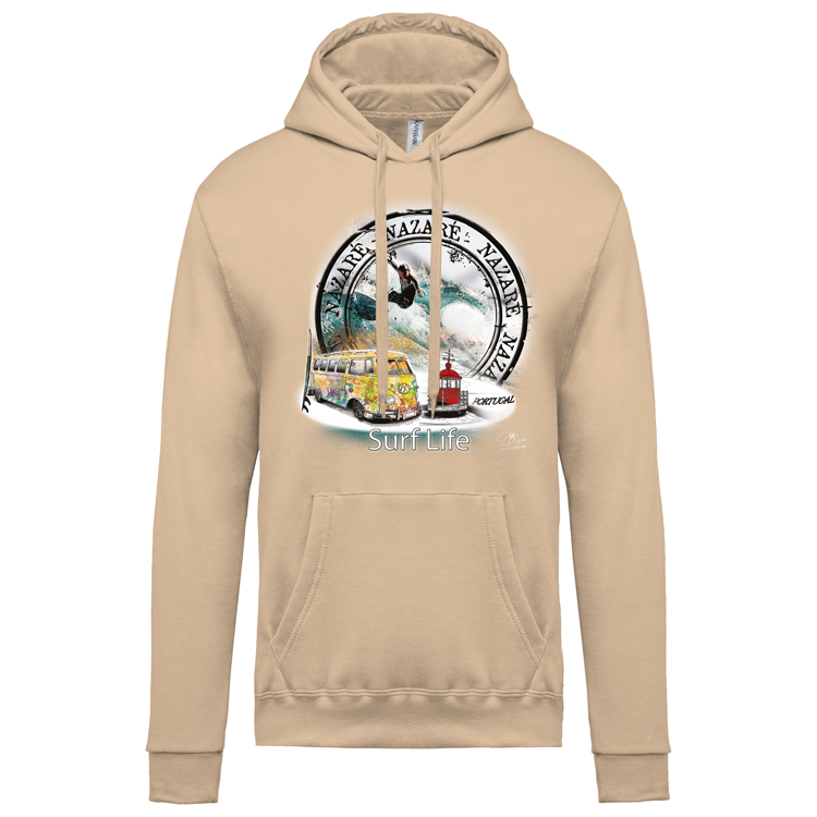 Sweatshirt Kariban com Capuz Surf Life Nazaré