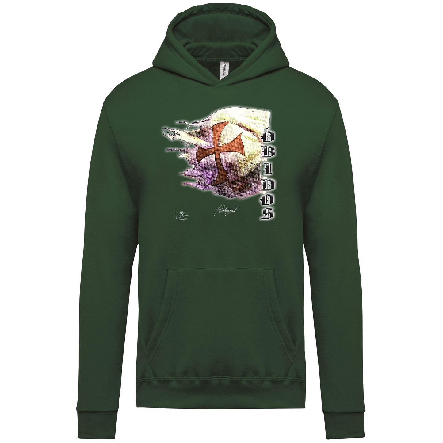 Sweatshirt capuz Kariban Kids Bandeira Templários