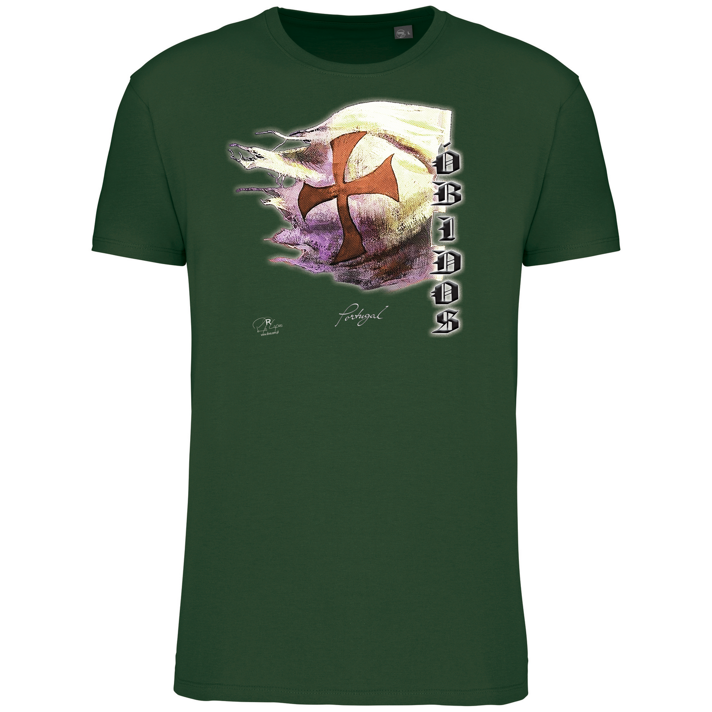 T-Shirt Algodão Biológico Bandeira Templários
