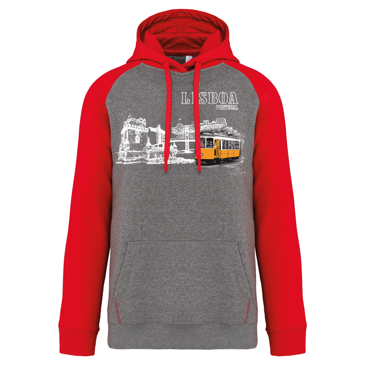Sweatshirt Bicolor com capuz Monumentos lx