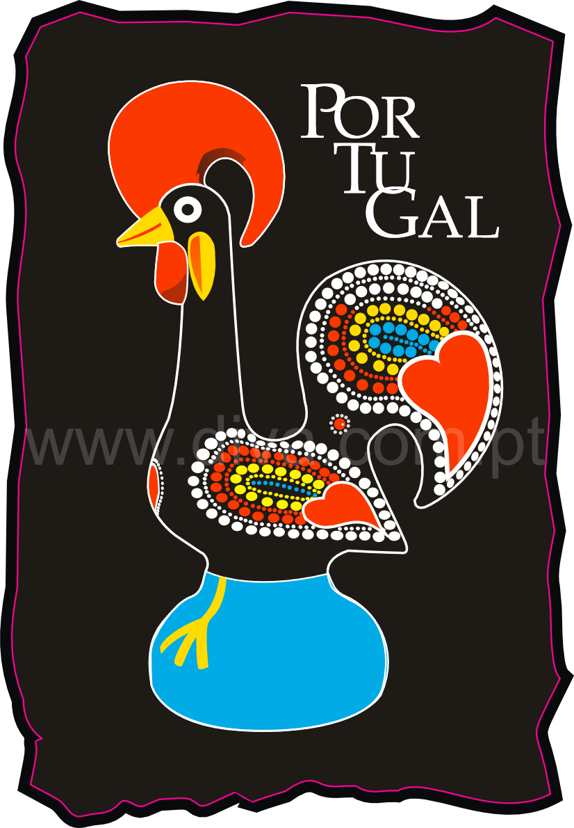 Magnético de Madeira Galo de Barcelos