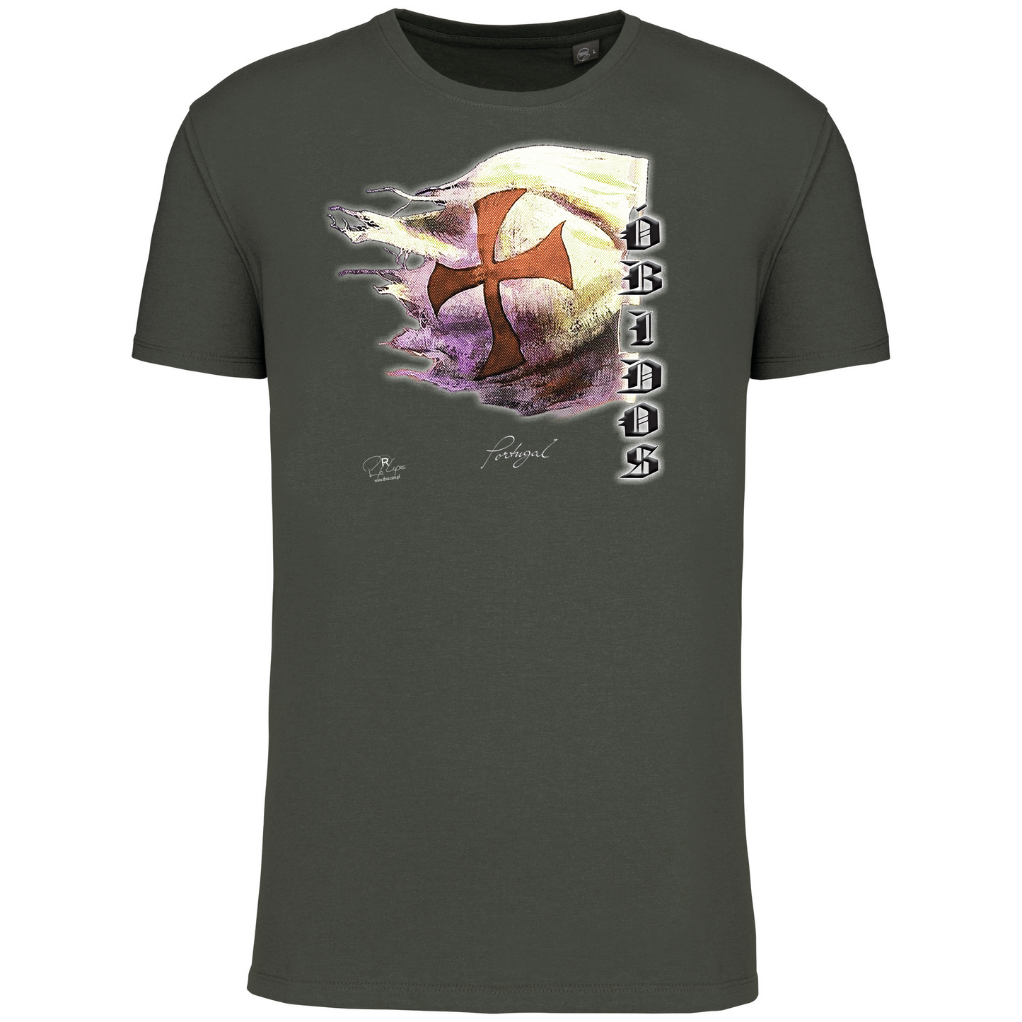 T-Shirt Algodão Biológico Bandeira Templários