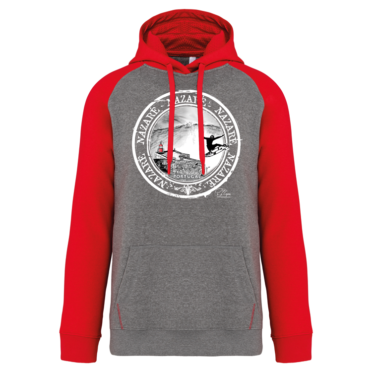Sweatshirt Bicolor com capuz Selo Nazaré