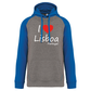 Sweatshirt Bicolor com capuz I Love lx